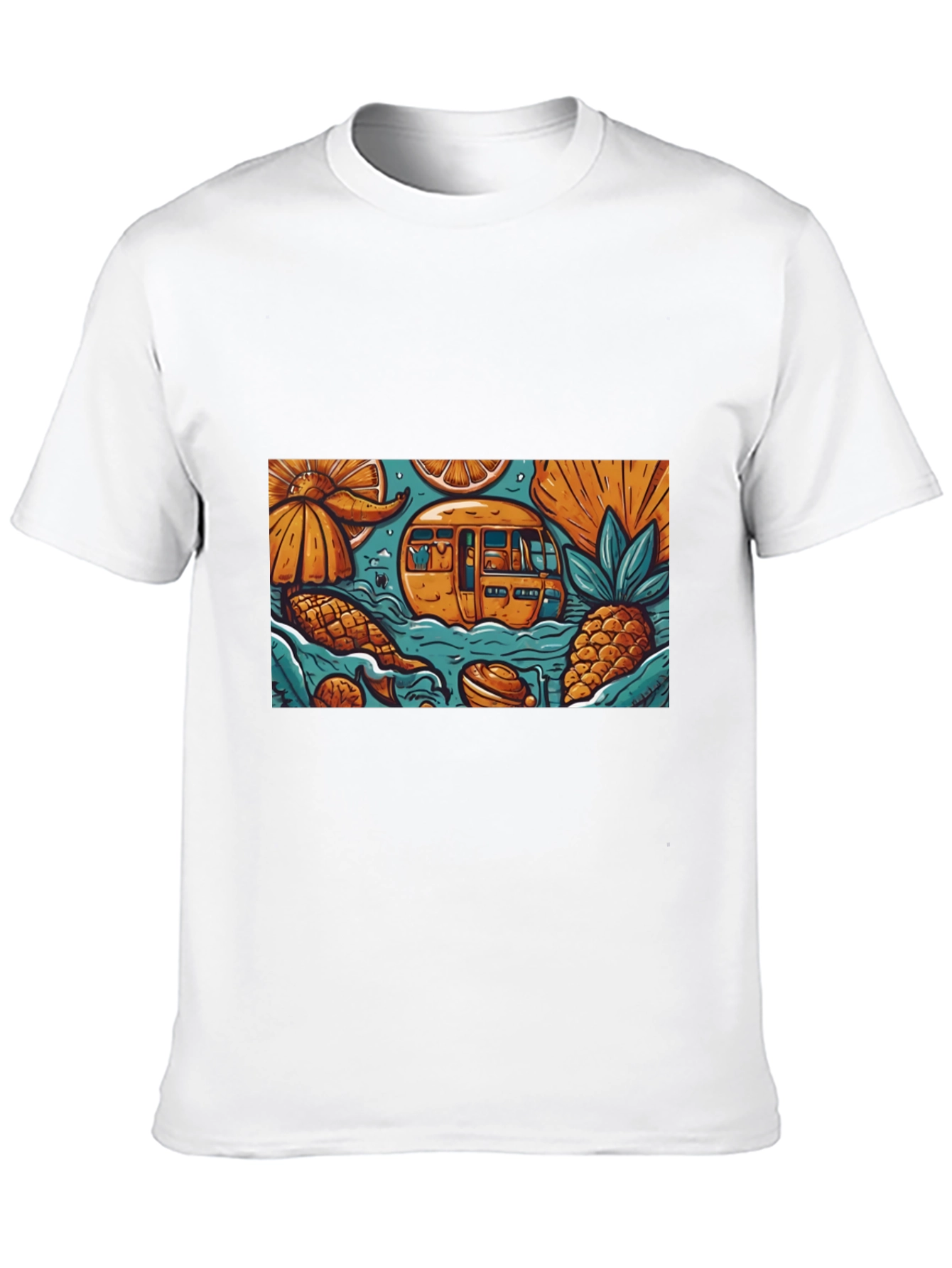 Black Tropical Island Adventure T-Shirt view 10