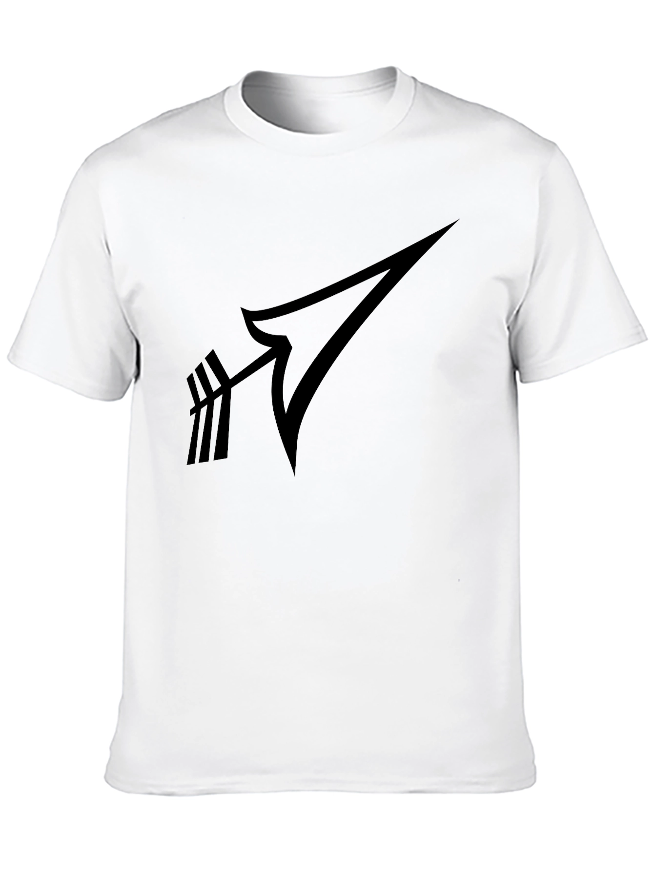 Black Modern Arrow Graphic Black T-Shirt view 10