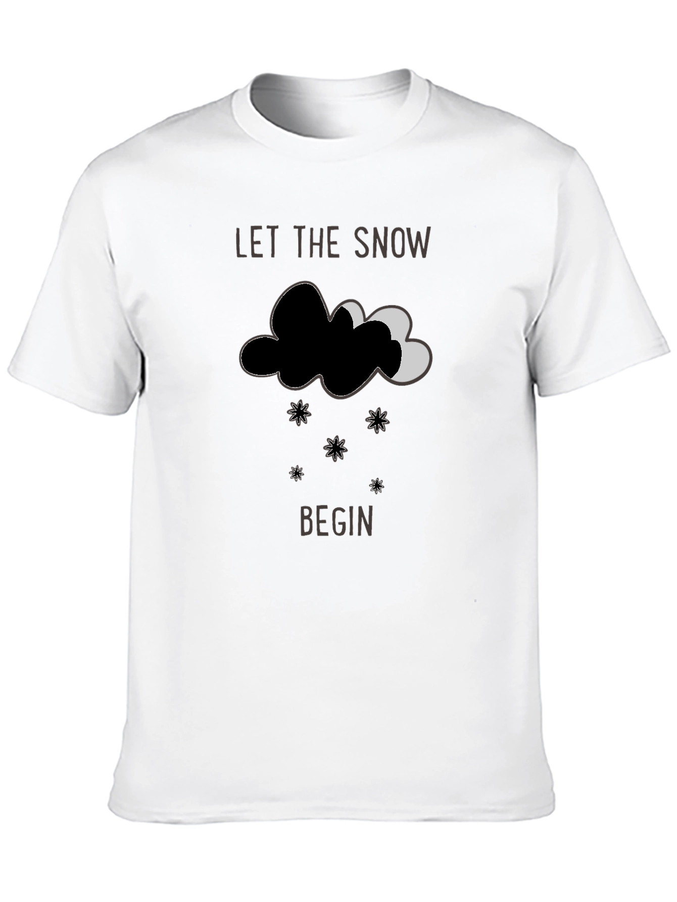 Black Let it Snow Graphic Tee view 10