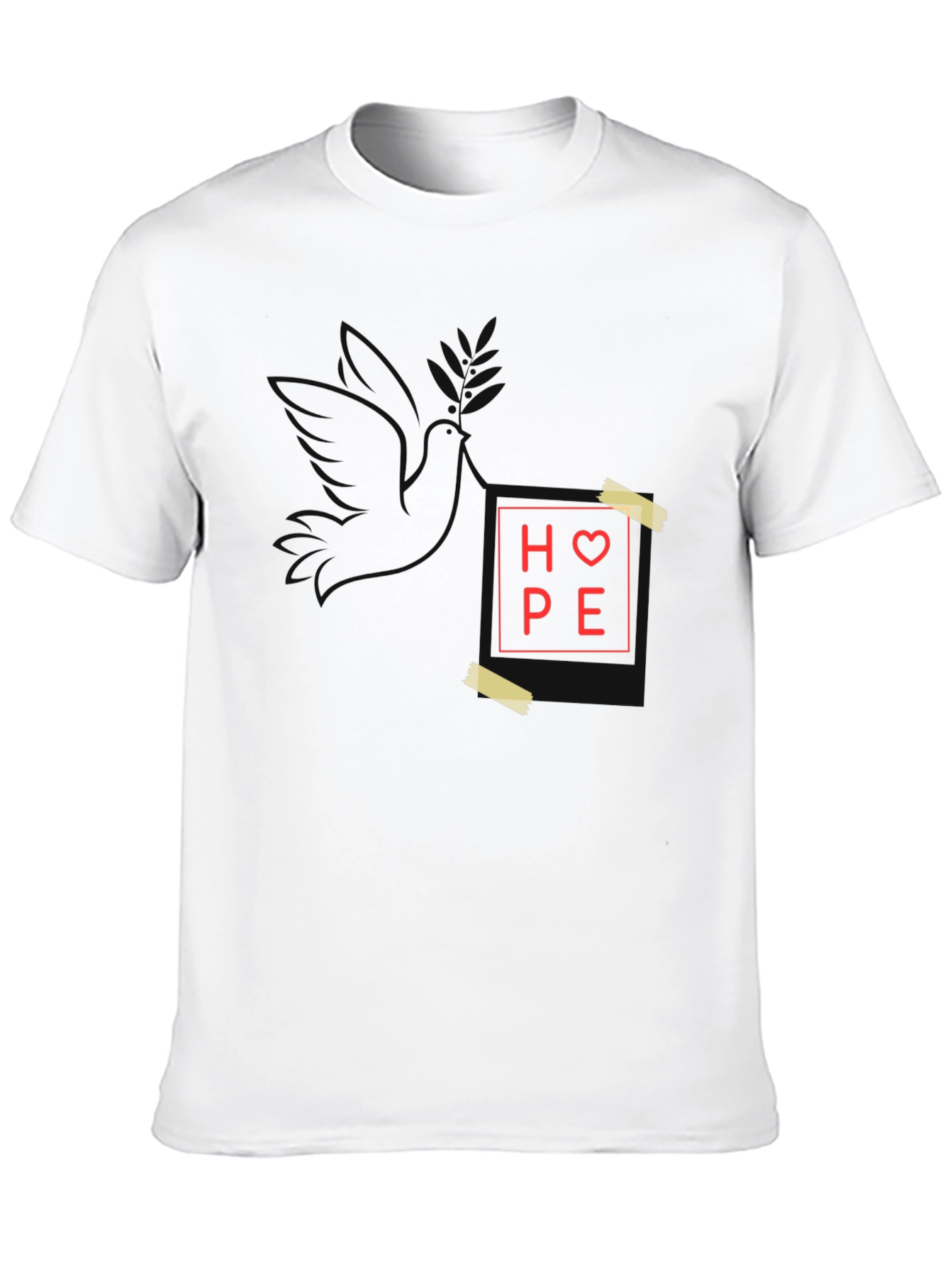 Black Hope Dove Graphic Print Tee - Stylish Comfort view 10