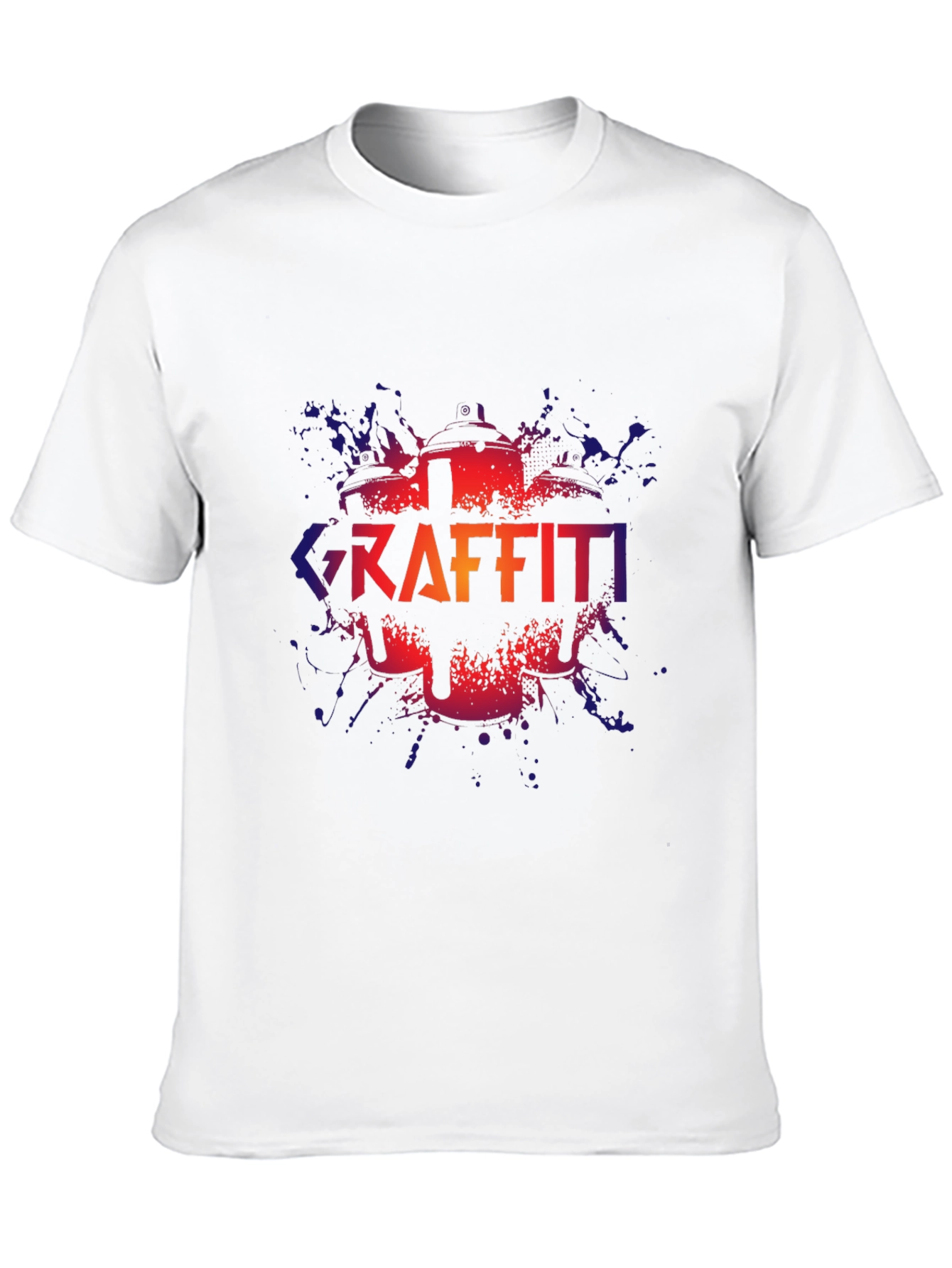 Black Graffiti Drummer Graphic T-Shirt - Black Crew Neck view 10