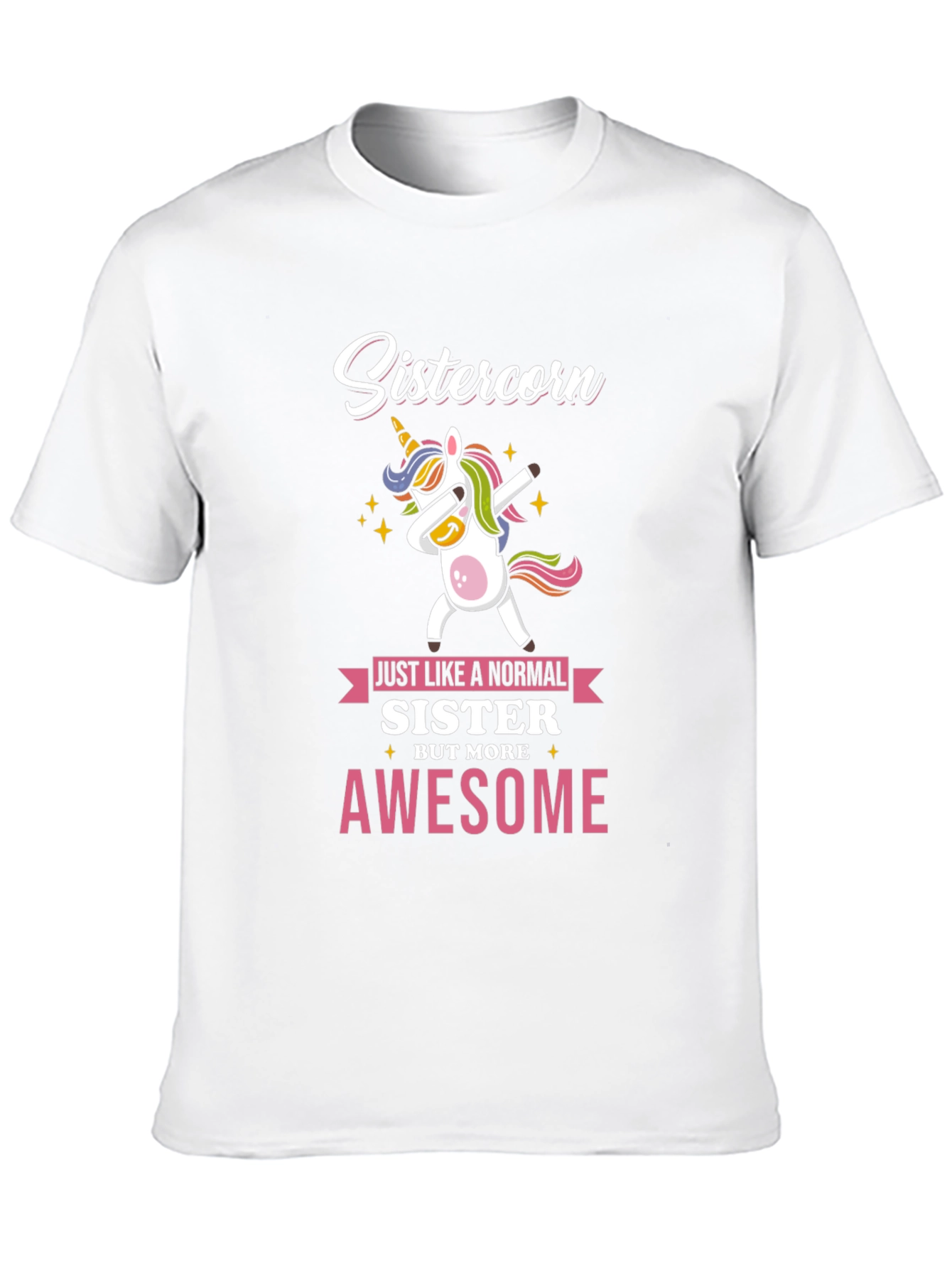 Black Sistercorn Awesome Unicorn Dabbing T-Shirt view 10