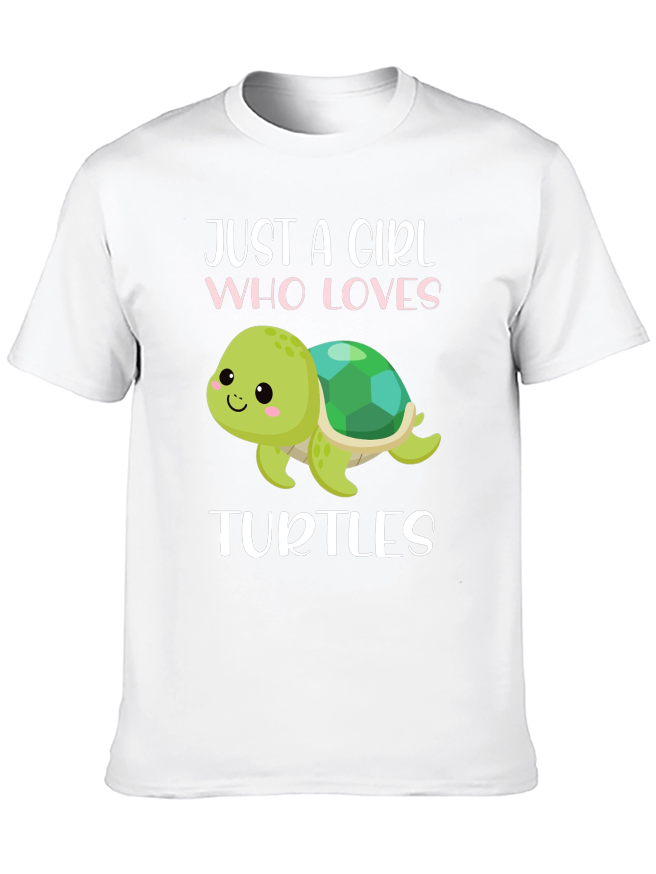 Black Just A Girl Who Loves Turtles T-Shirt view 10