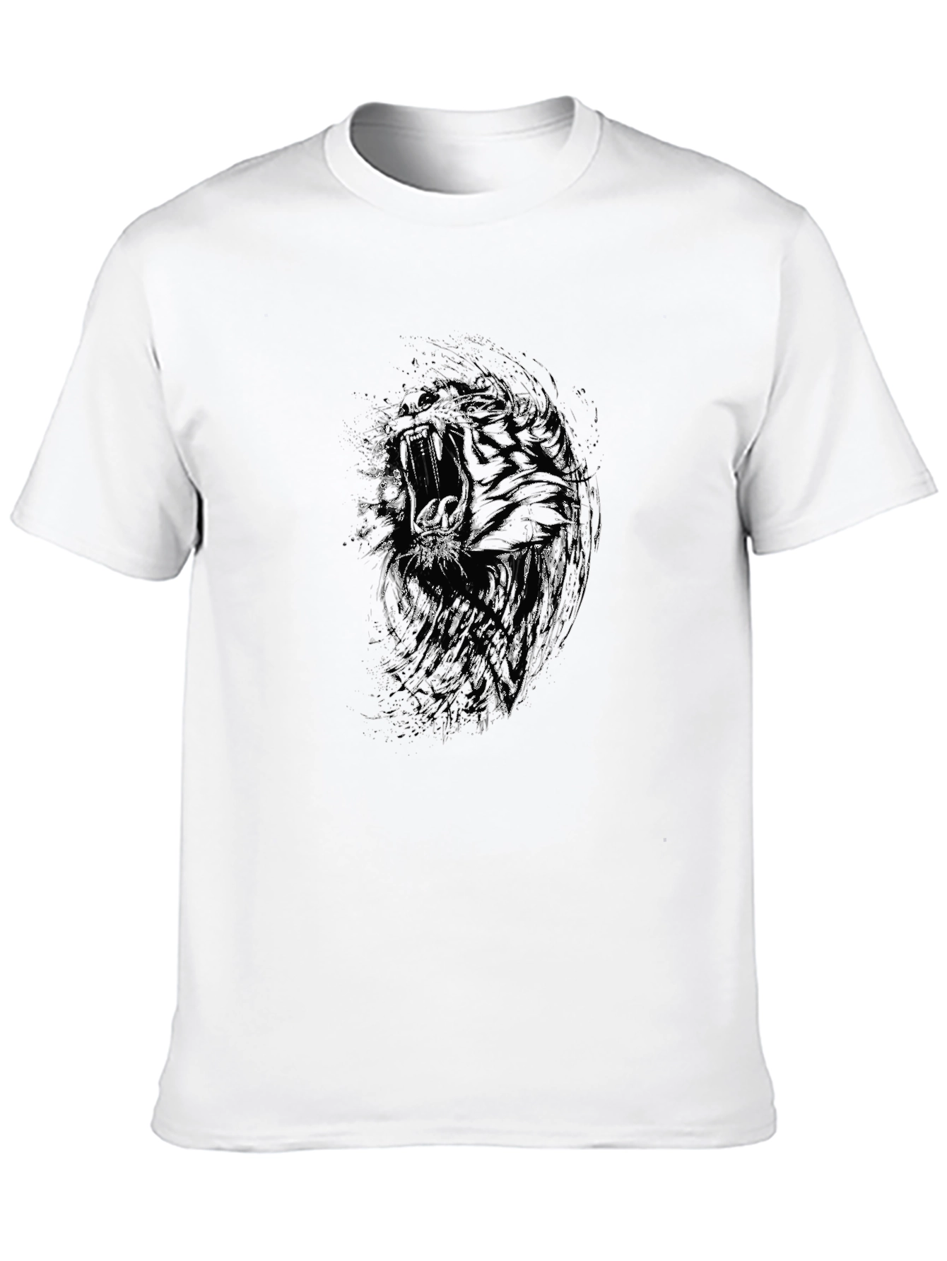 Black Abstract Graphic Print Black T-Shirt view 10