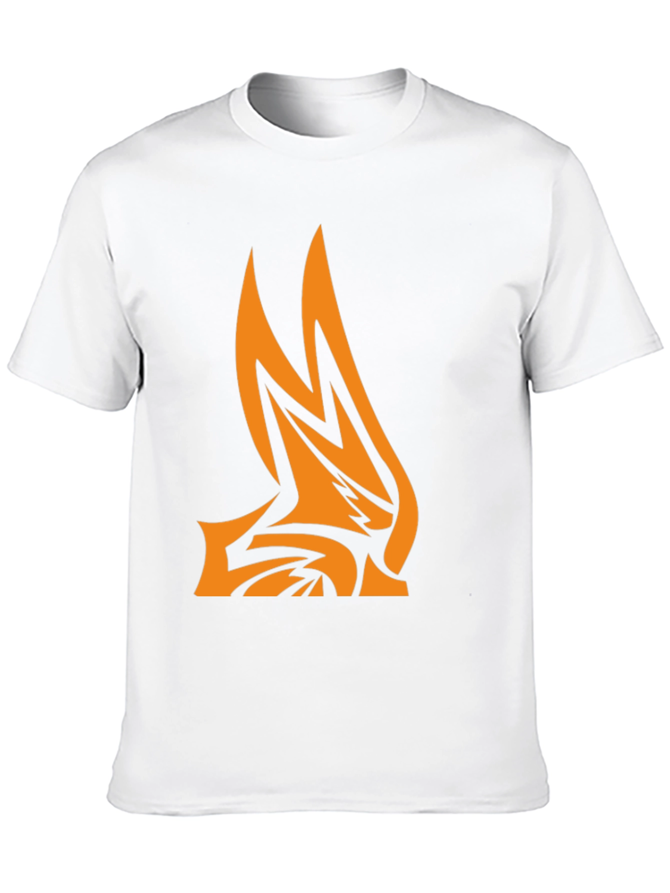 Black Men's Black Graphic Tee - Abstract Flame Design view 10