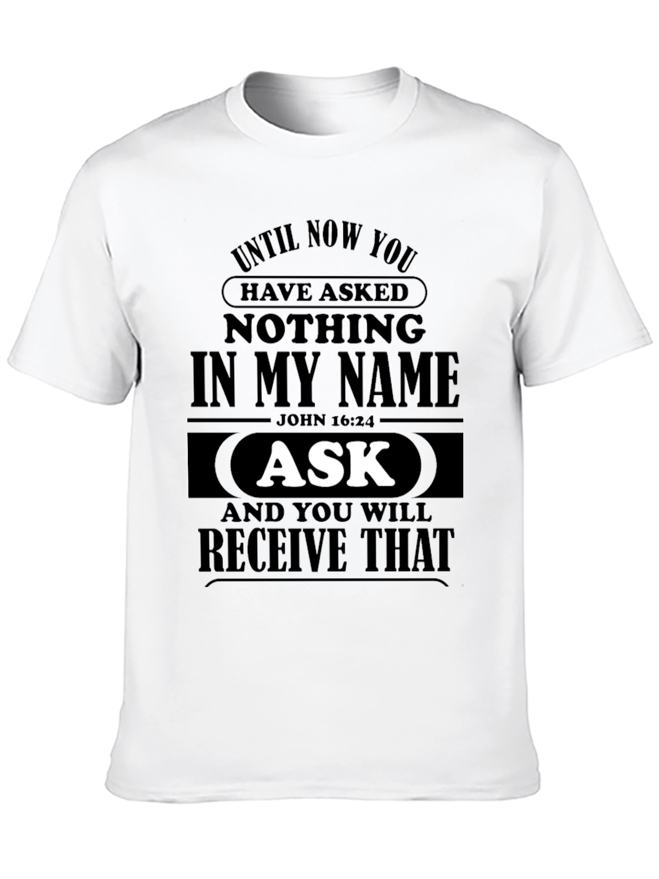 Black Ask & Receive Men's Black Graphic Tee view 10