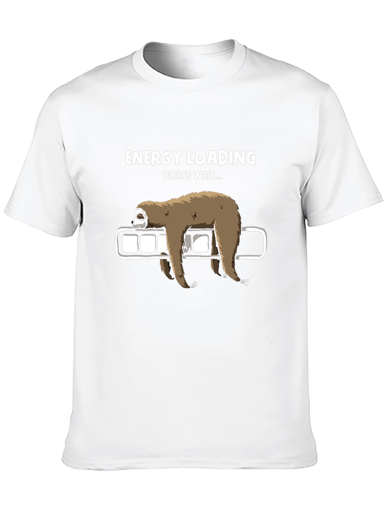 Black Energy Loading Sloth Graphic T-Shirt - Relaxed Fit view 10