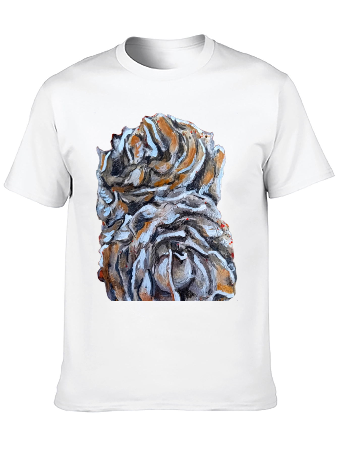 Black Abstract Floral Graphic Print T-Shirt view 10