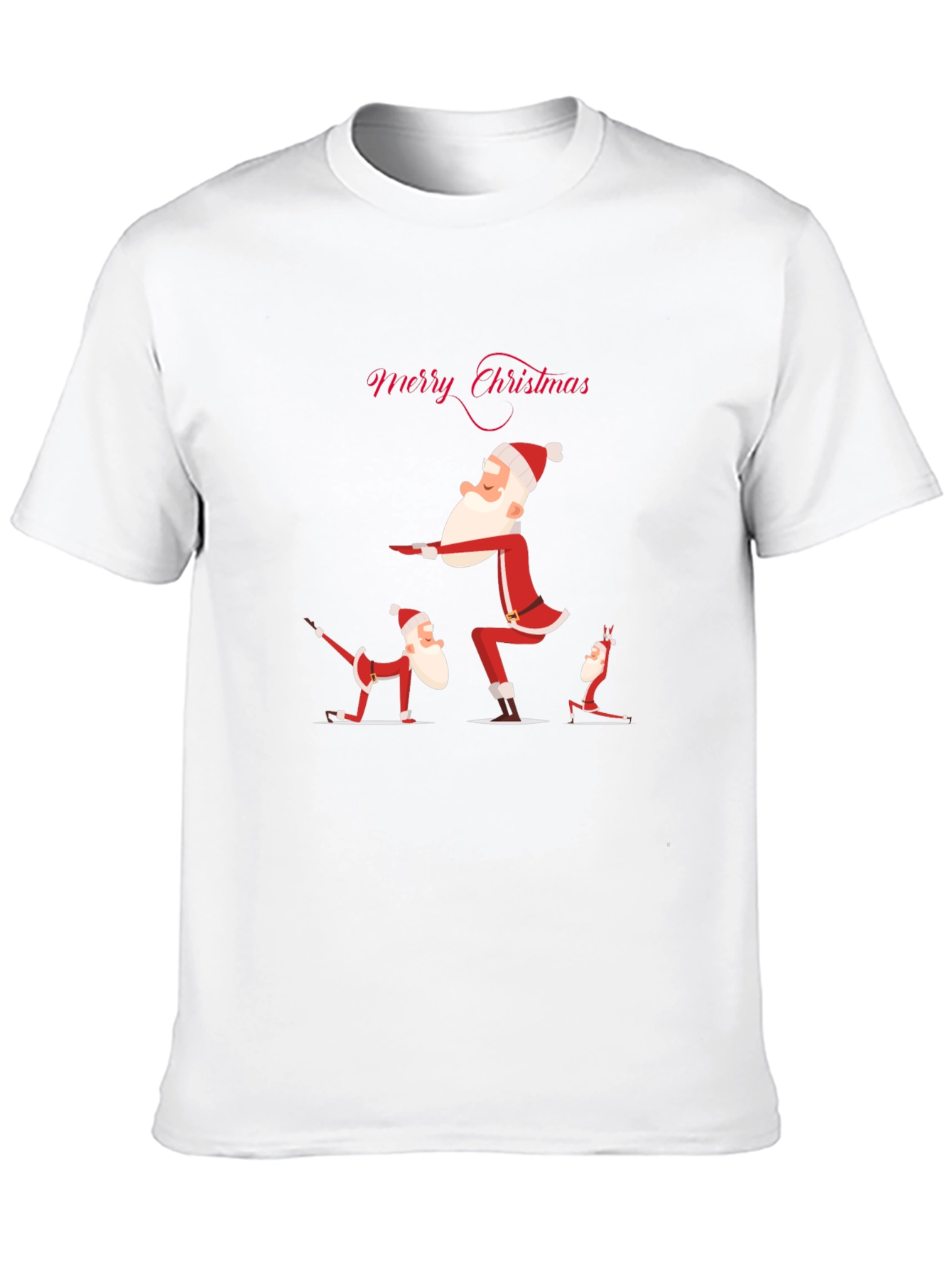 Black Yoga Santa Christmas T-Shirt view 10