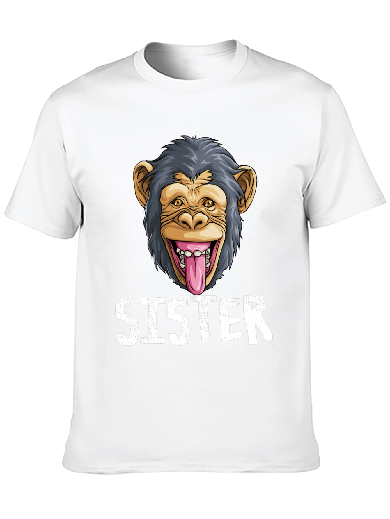 Black Sister Monkey Graphic T-Shirt - Fun & Unique! view 10