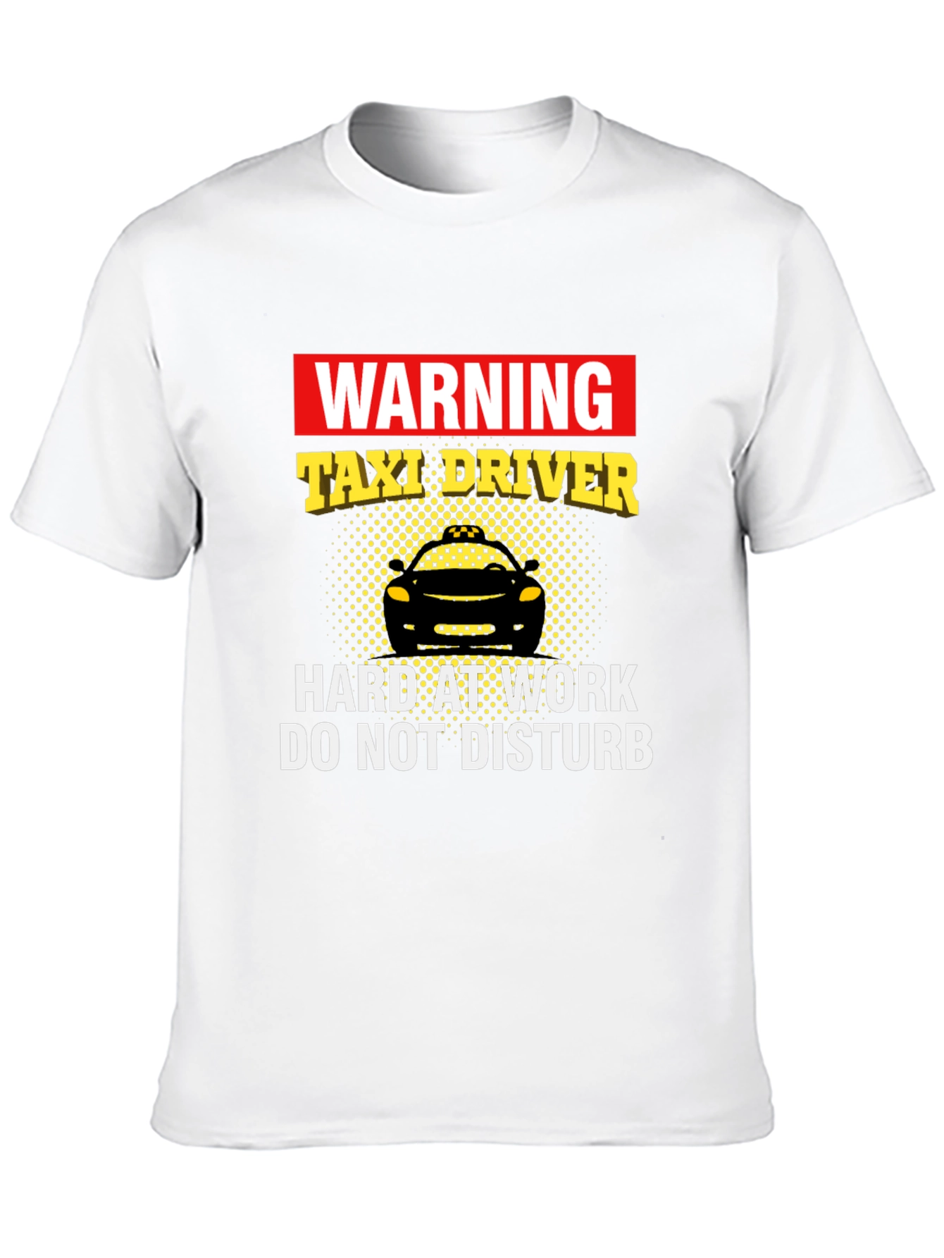 Black Warning Taxi Driver Graphic T-Shirt view 10