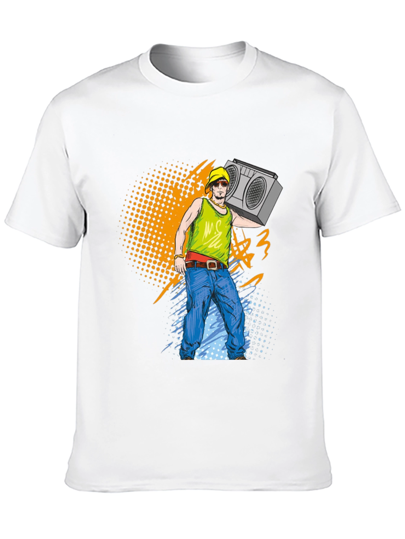 Black Retro Boombox Graphic T-Shirt - Vintage Music Tee view 10