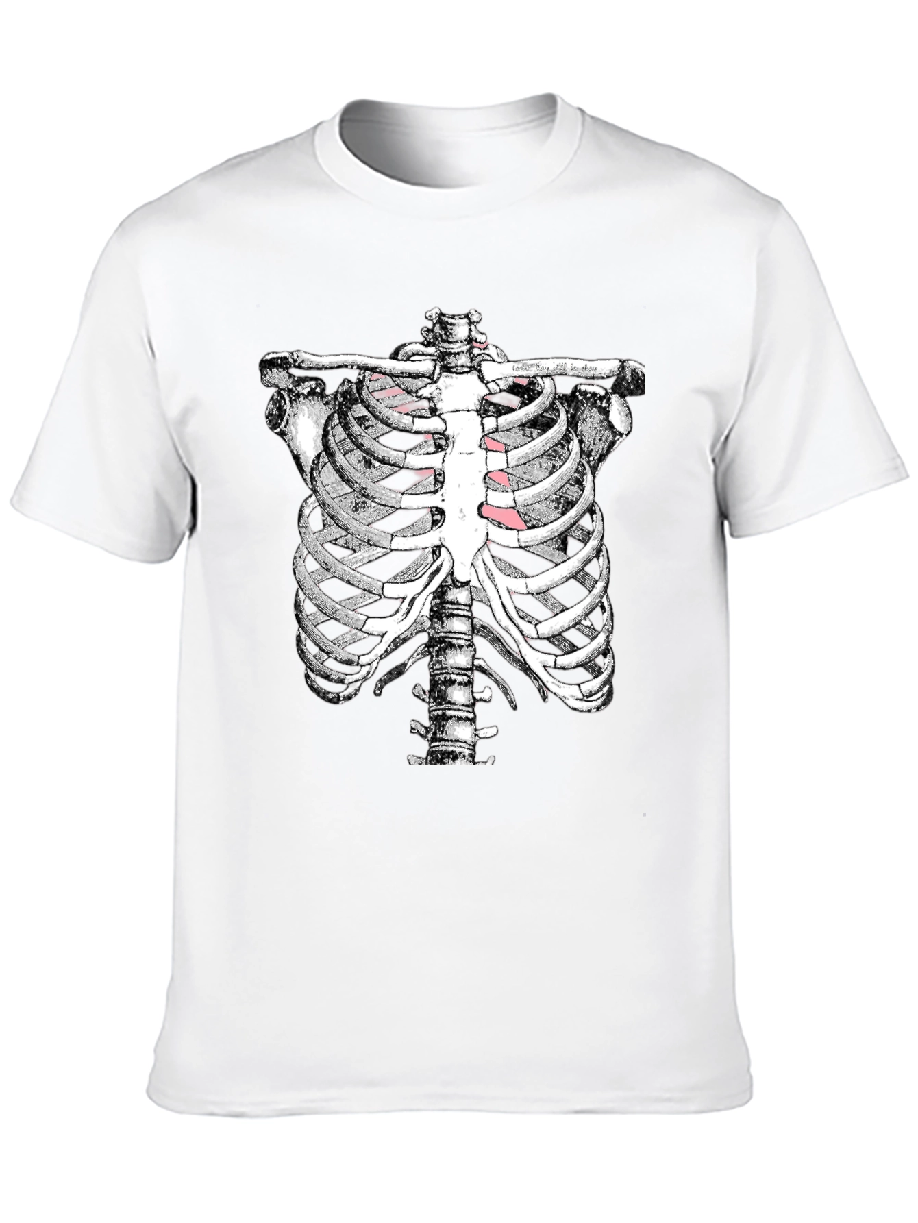 Black Rib Cage Graphic T-Shirt - Halloween Costume Tee view 10