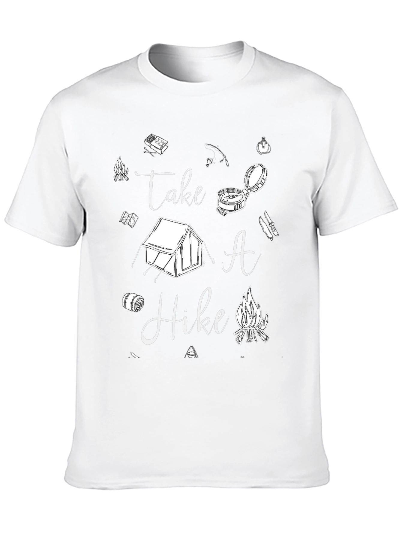 Black Take A Hike Graphic Tee - Camping Lover's T-Shirt view 10