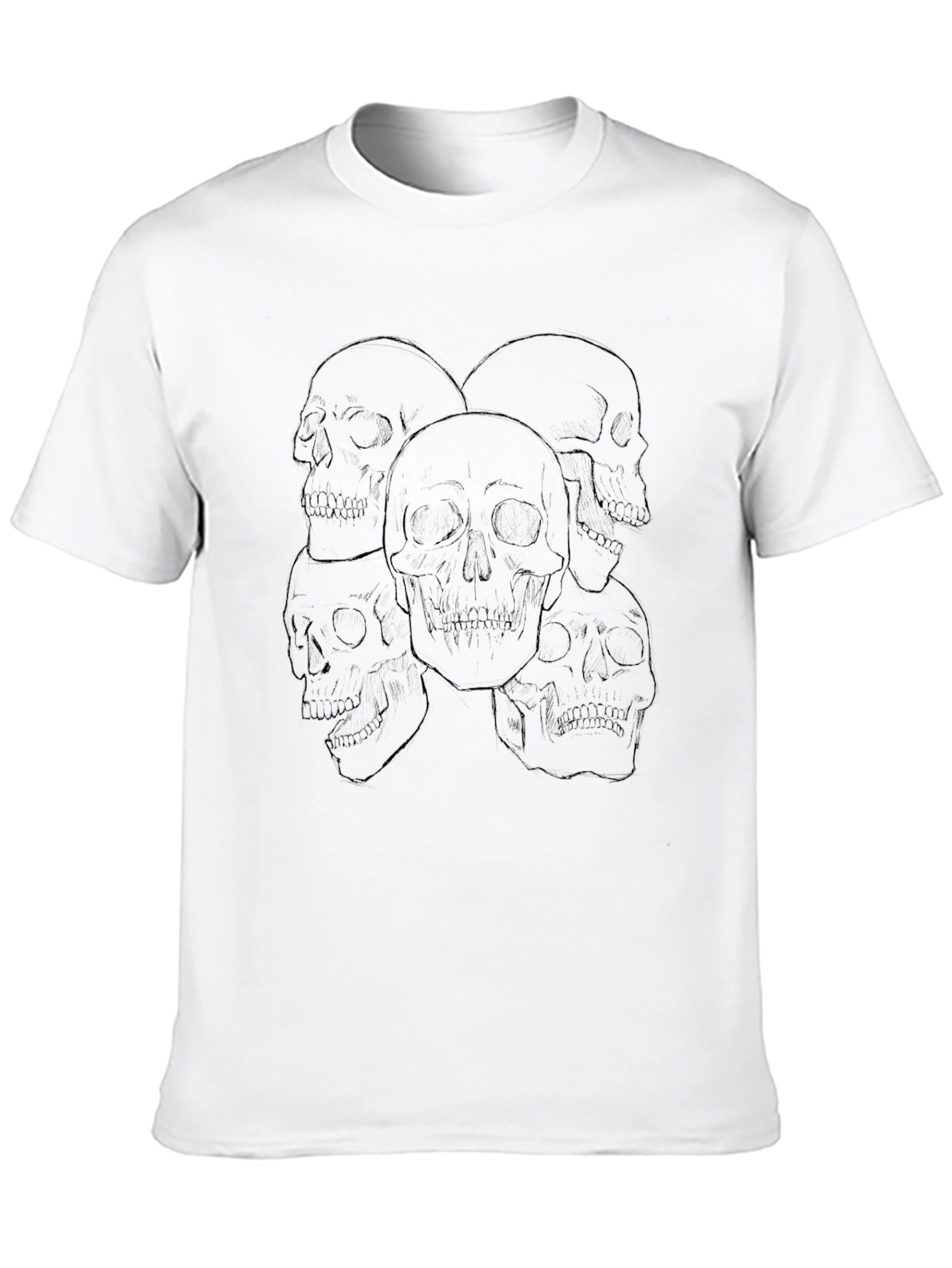 Black Skull Graphic Print Black Tee view 10
