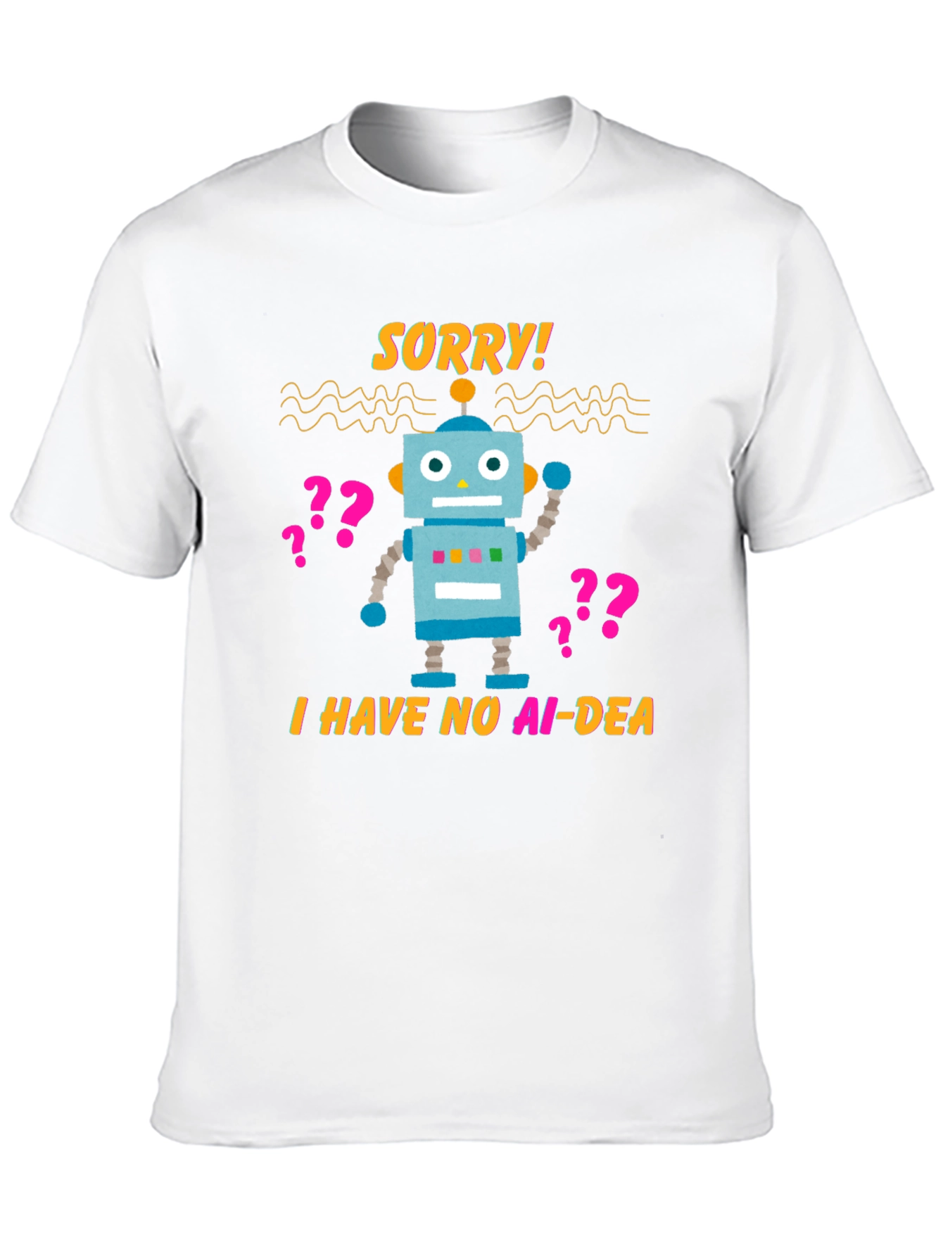 Black AI-DEA Robot T-Shirt view 10