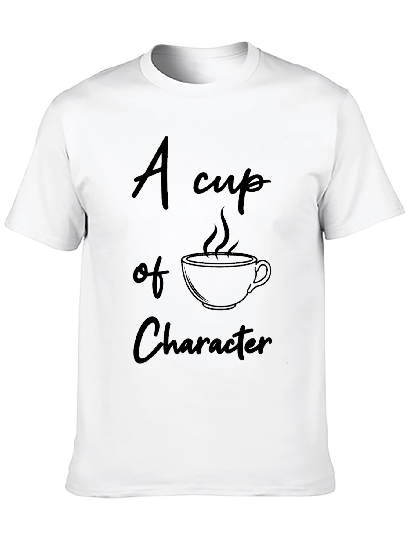 Black Character Coffee Cup Black T-Shirt view 10