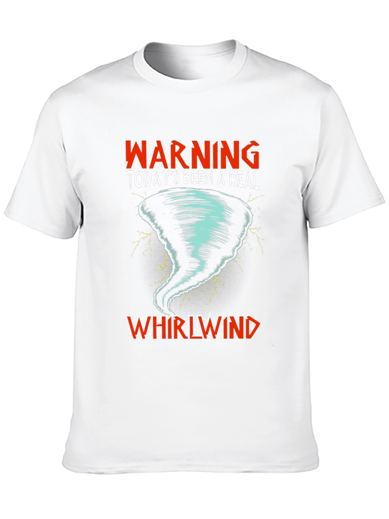 Black Warning Whirlwind Graphic T-Shirt view 10