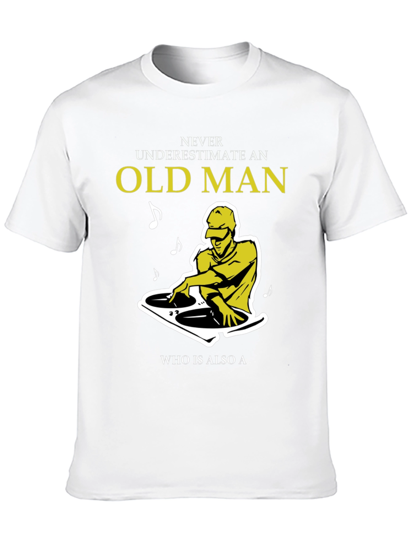 Black DJ Old Man Graphic Tee - Never Underestimate Him view 10
