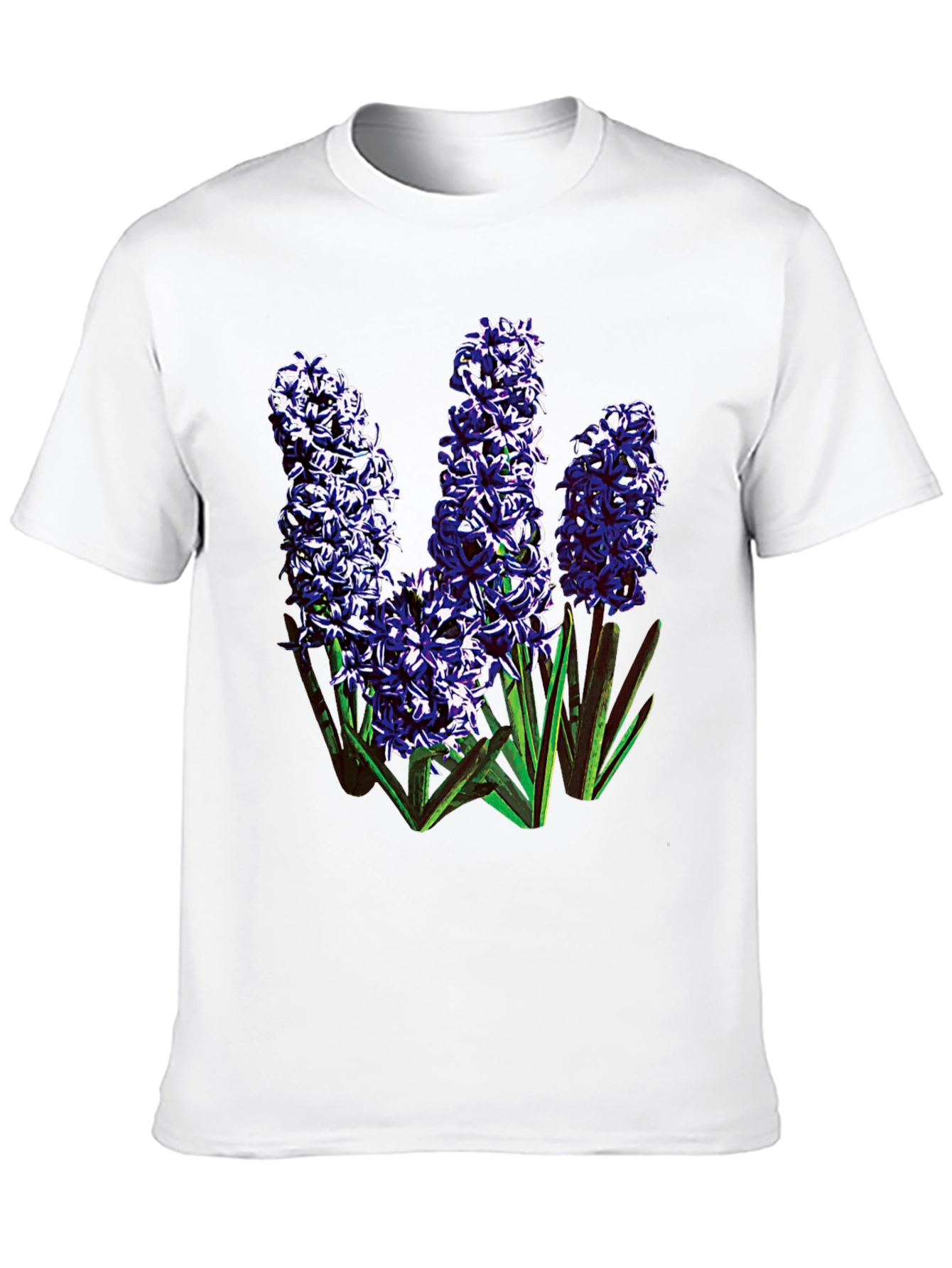 Black Floral Print Black Cotton Tee view 10