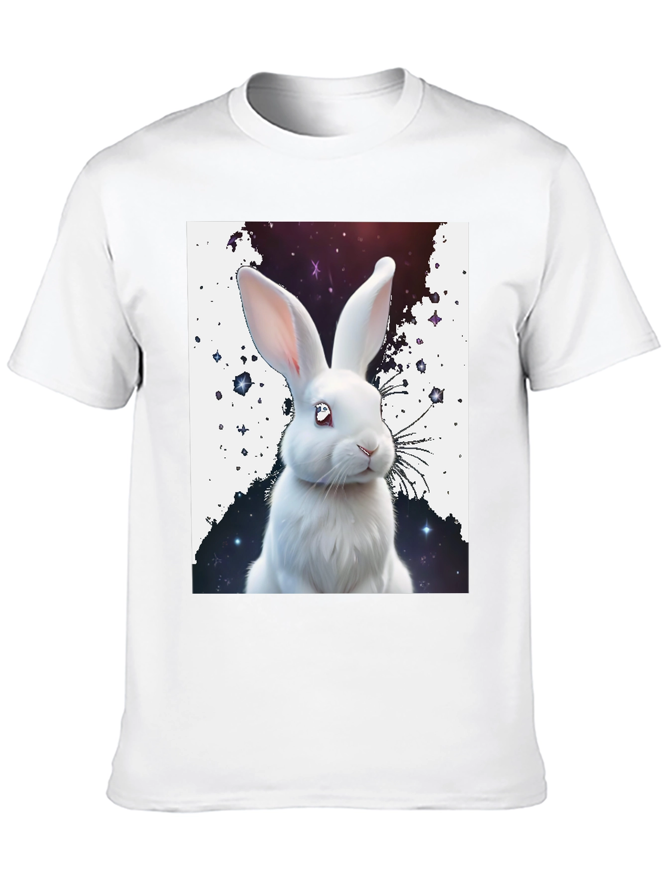 Black Cosmic Bunny T-Shirt - Unique Galaxy Rabbit Design view 10