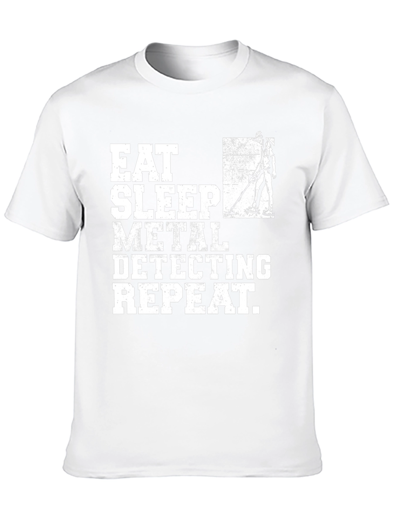Black Eat Sleep Metal Detecting Repeat T-Shirt view 10