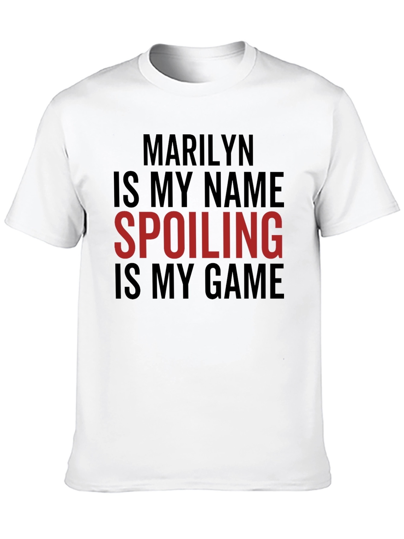 Black Marilyn Spoiling Game T-Shirt view 10