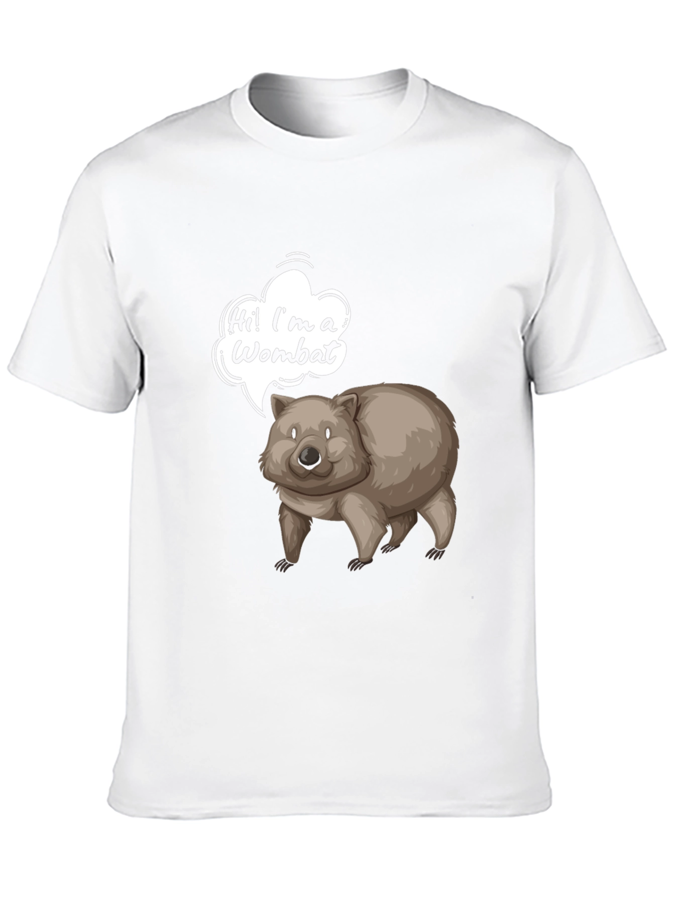 Black Wombat T-Shirt - Cartoon Animal Graphic Tee view 10