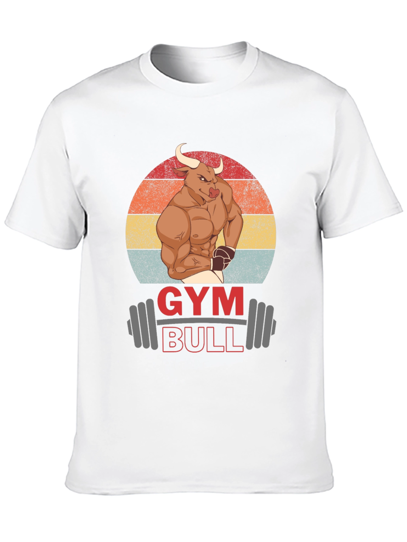 Black Gym Bull Graphic T-Shirt - Muscle & Fitness Tee view 10