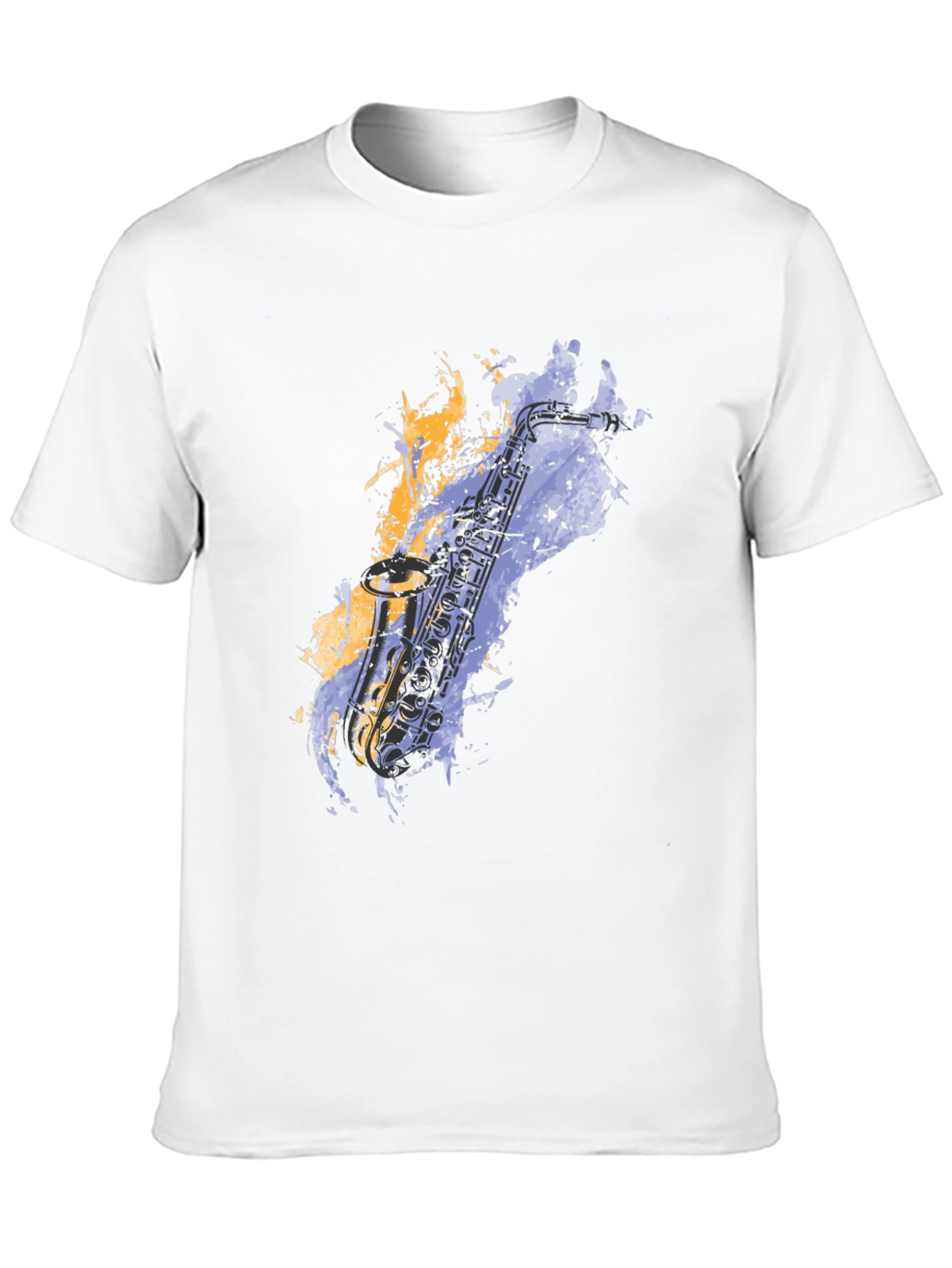 Black Saxophone Graphic T-Shirt - Cool Musician Tee view 10