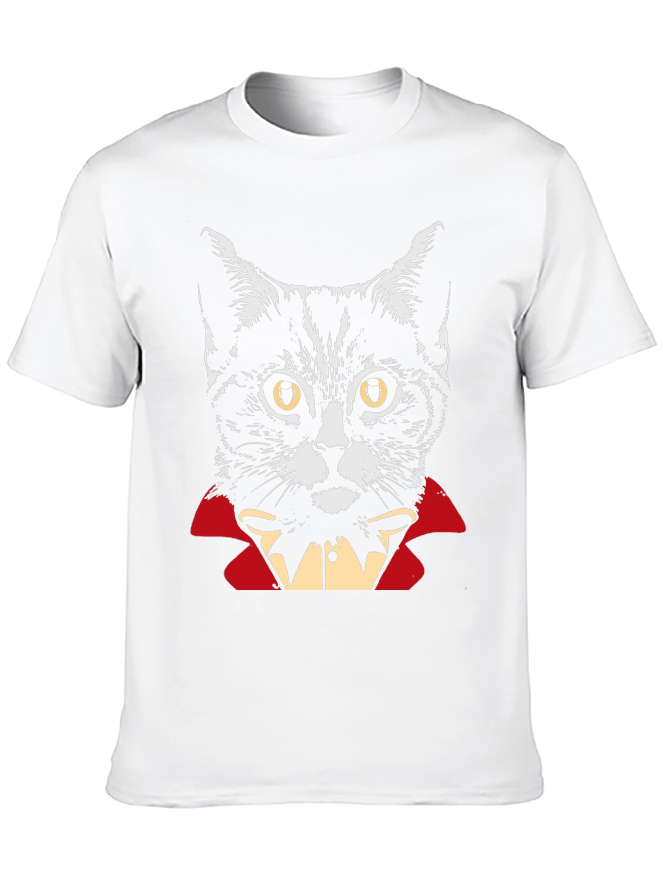 Black Vampire Cat Graphic T-Shirt - Halloween Costume Tee view 10