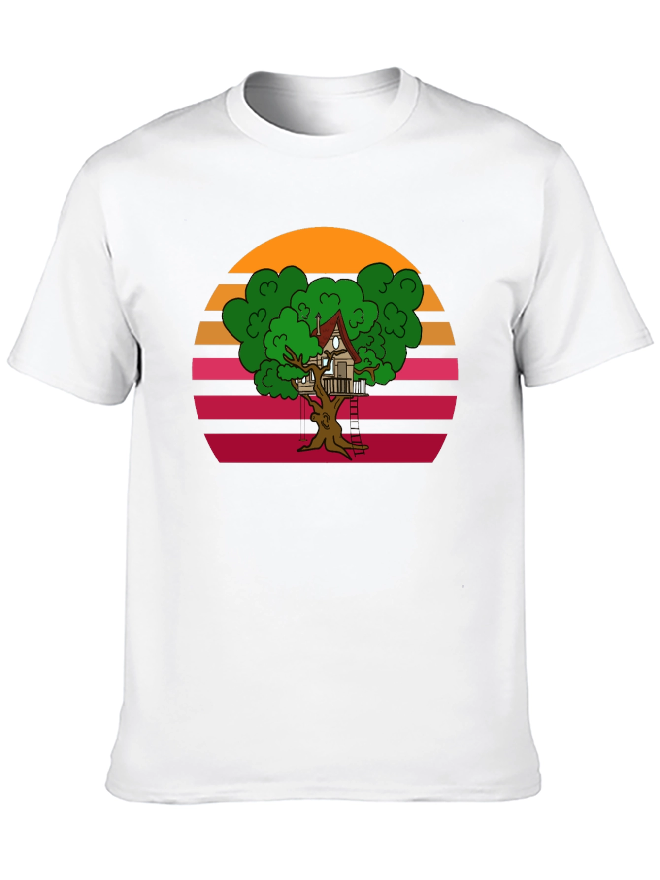 Black Retro Treehouse Graphic Tee view 10
