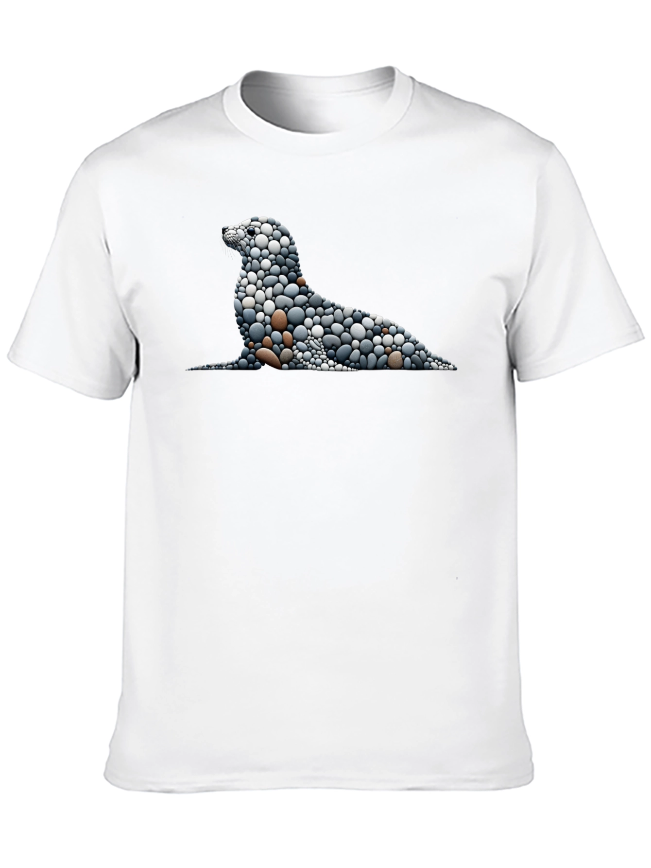 Stone Pebble Seal Graphic Tee - Black - 10