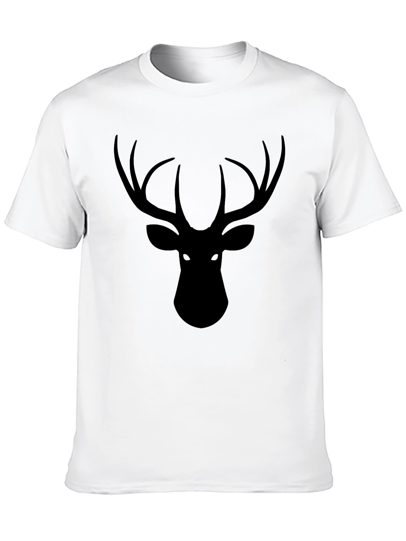 Black Men's Black Deer Graphic T-Shirt view 10