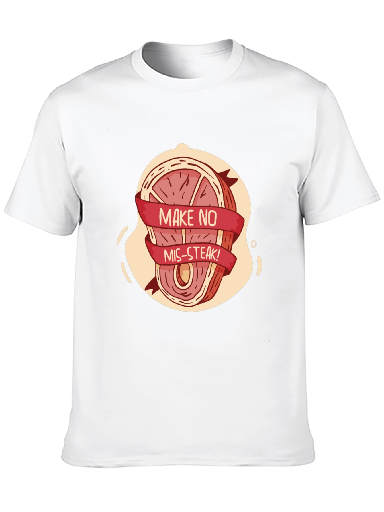 Black Humorous "Make No Mis-Steak" Graphic Tee view 10