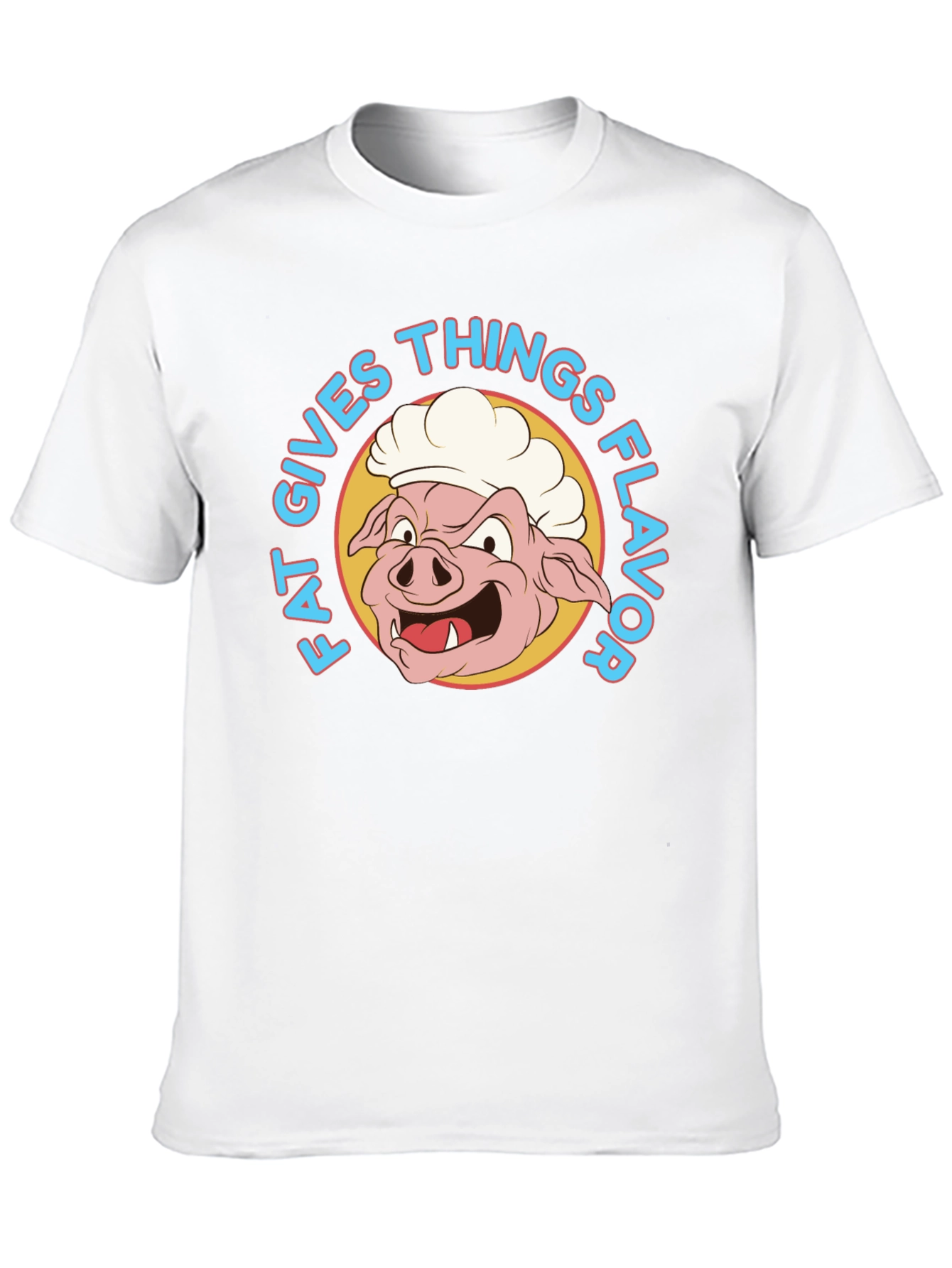 Black Funny Fat Gives Things Flavor Pig Chef T-Shirt view 10
