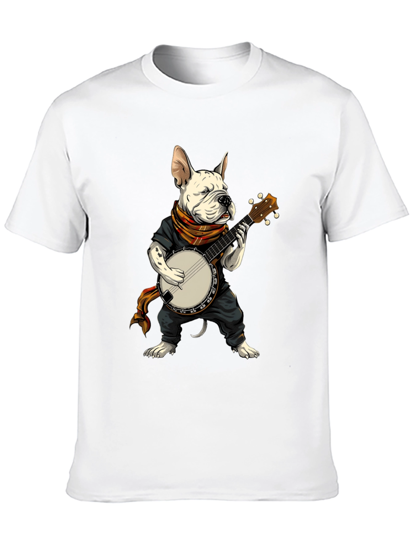 Black Dog Playing Banjo Graphic T-Shirt view 10