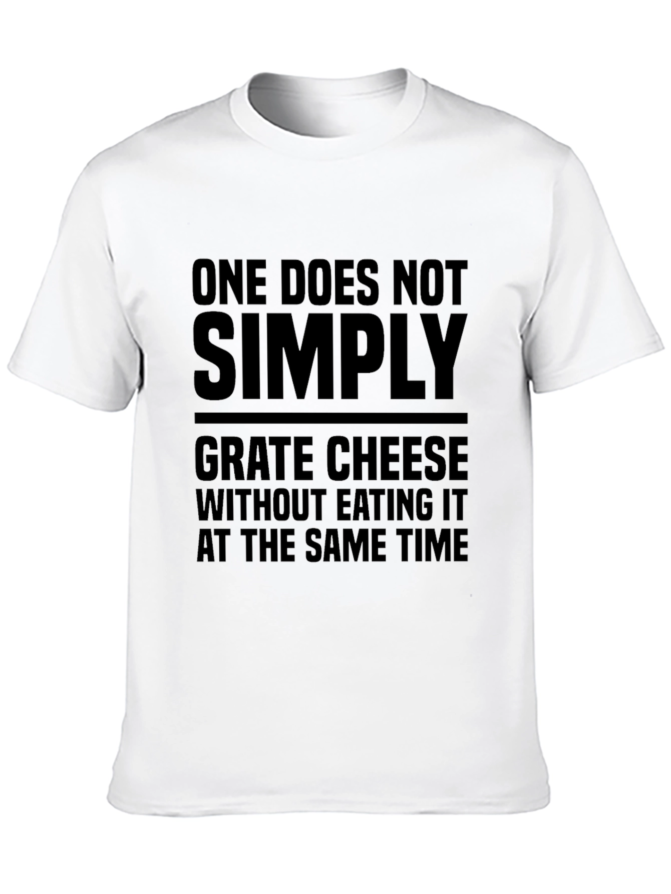 Black One Does Not Simply Grate Cheese T-Shirt view 10