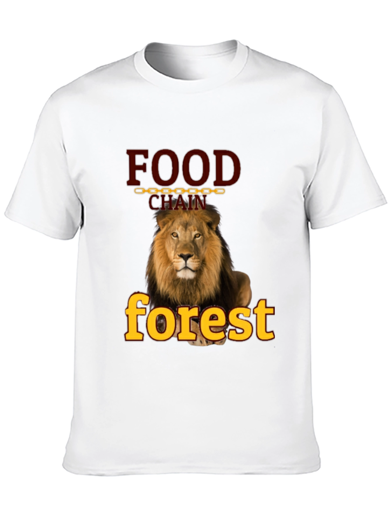 Black Food Chain Forest Lion Graphic T-Shirt view 10
