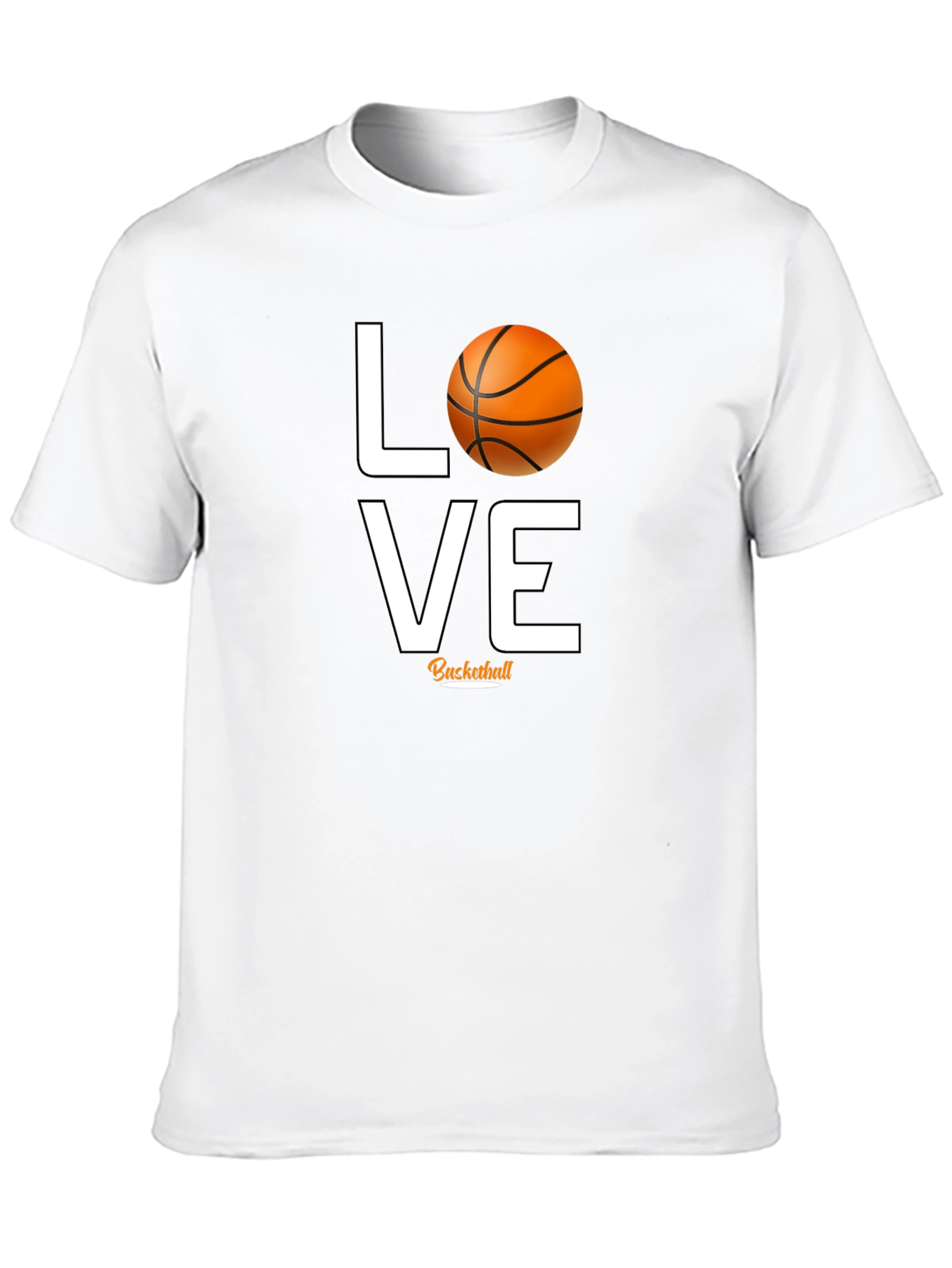 Black Love Basketball Graphic Tee - Black Cotton T-Shirt view 10