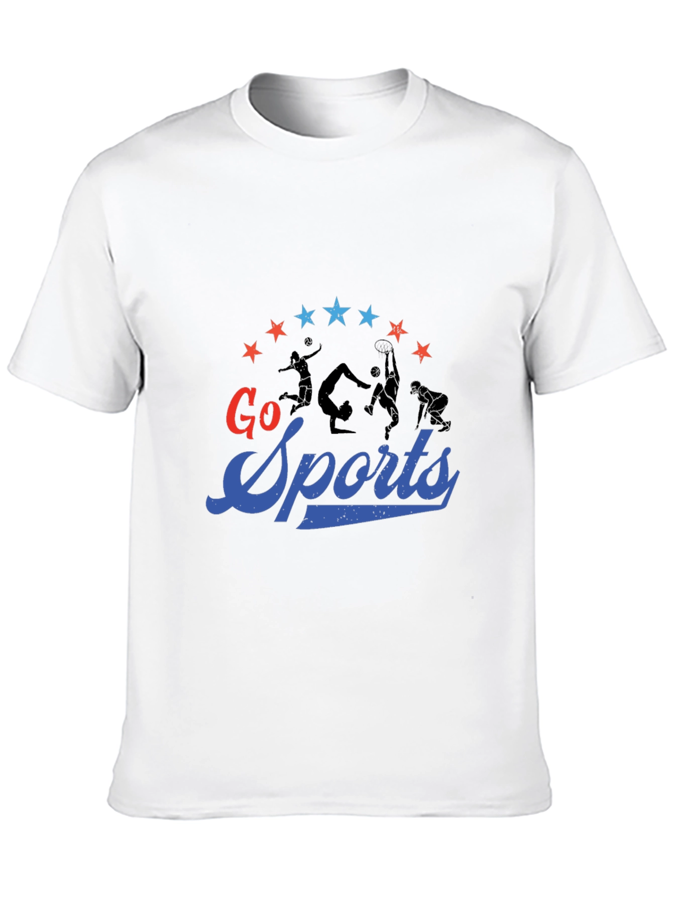 Black Go Sports Graphic Tee - Black Cotton T-Shirt view 10