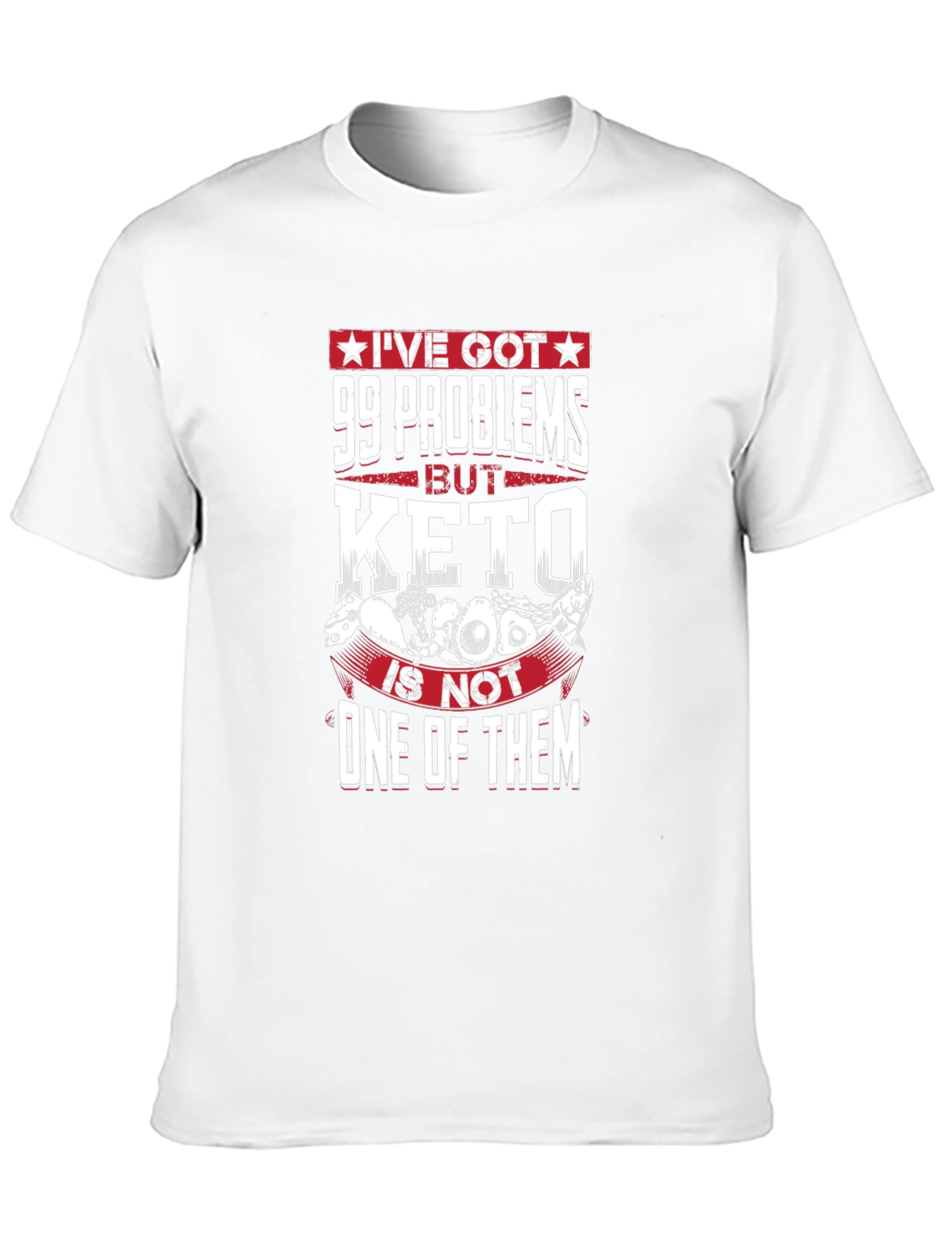 Black 99 Problems But Keto - Men's Graphic Tee view 10