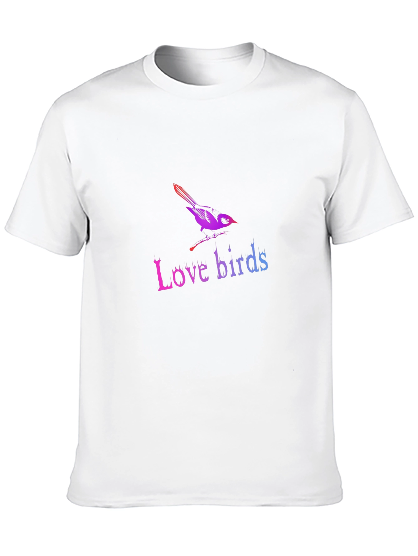 Black Love Birds Graphic T-Shirt - Trendy Casual Tee view 10