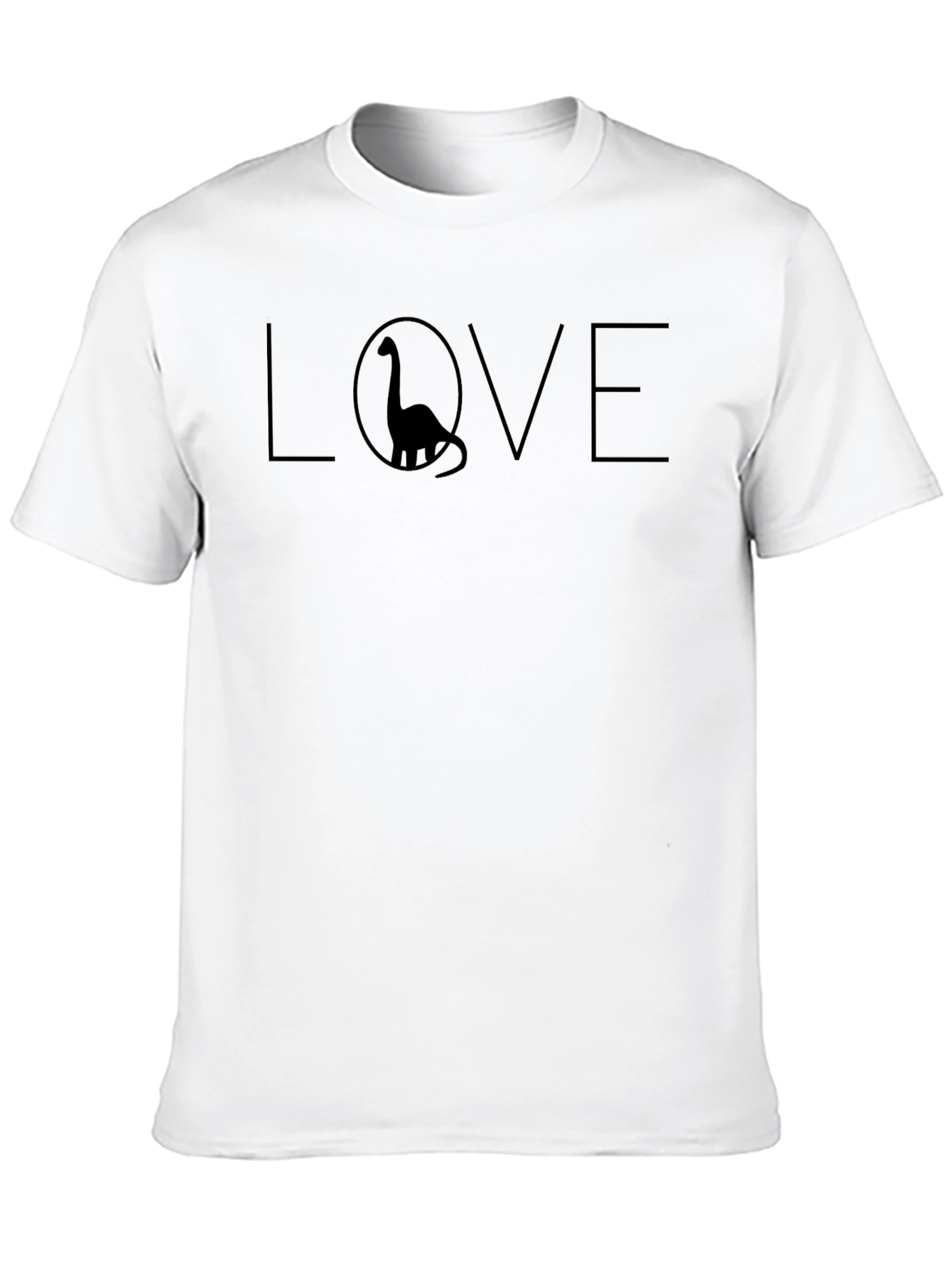 Black Dino Love T-Shirt - Men's Black Graphic Tee view 10