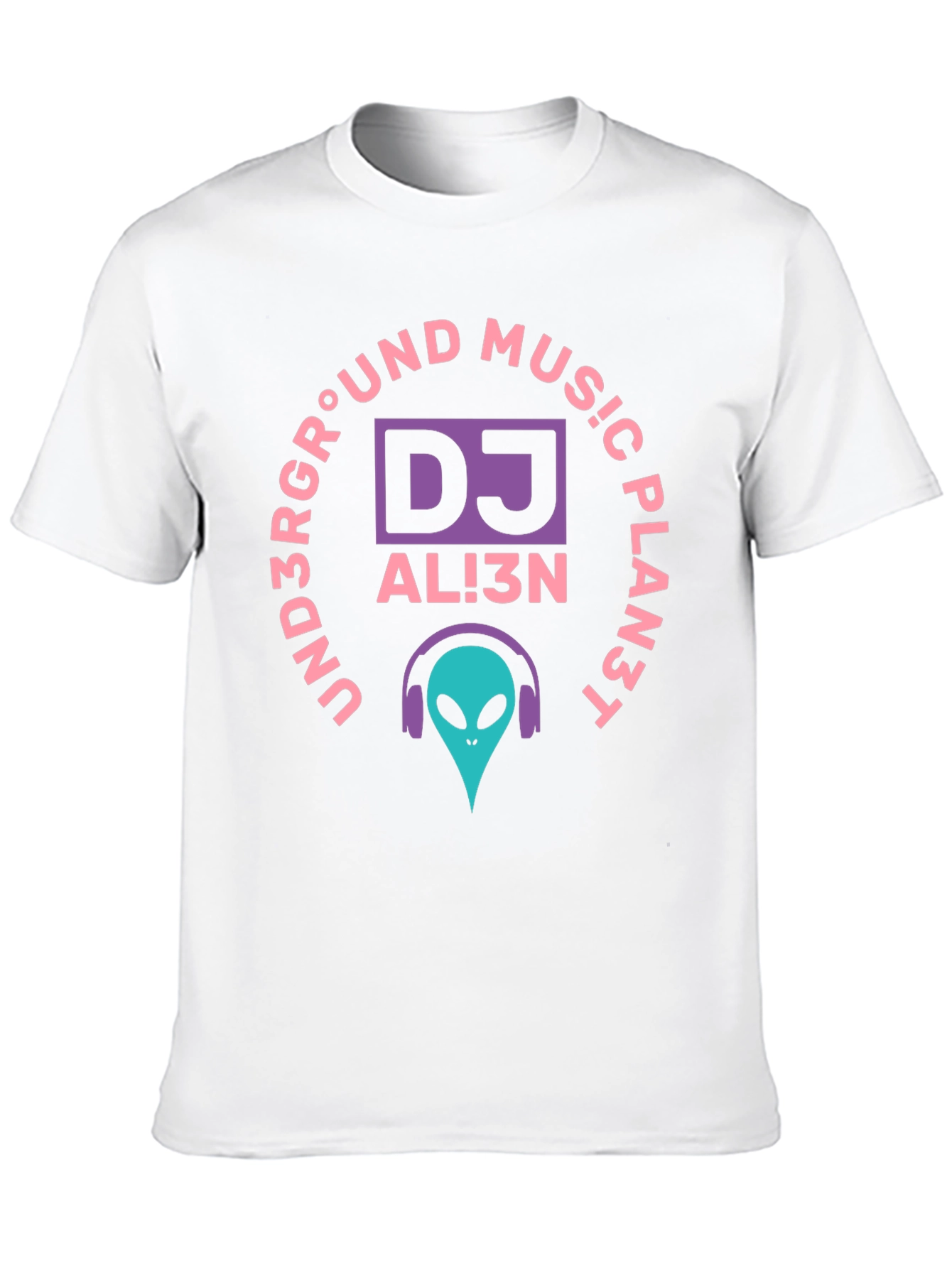 Black DJ Alien Music Graphic Tee - Underground Planet Design view 10