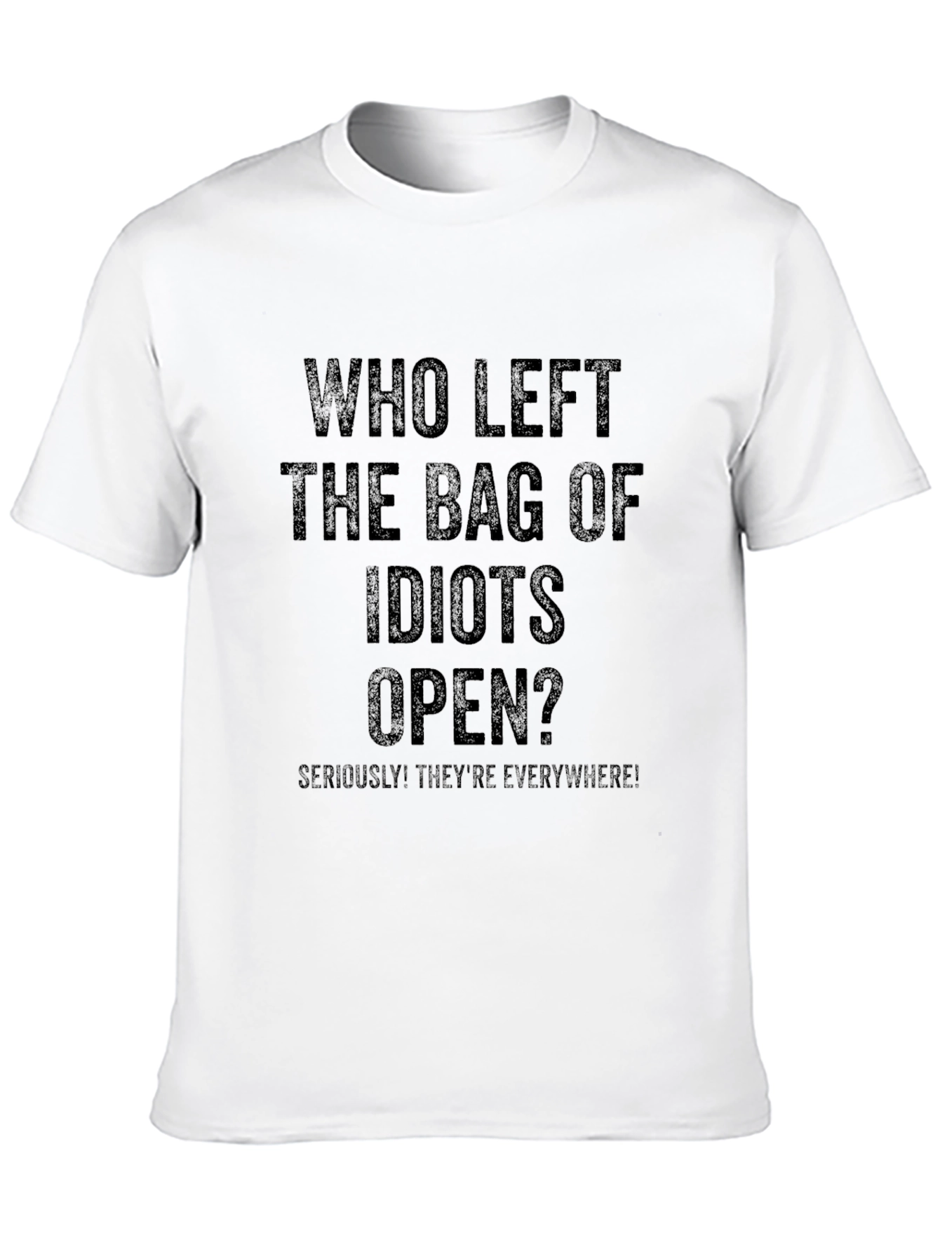 Black Who Left The Bag of Idiots Open T-Shirt view 10