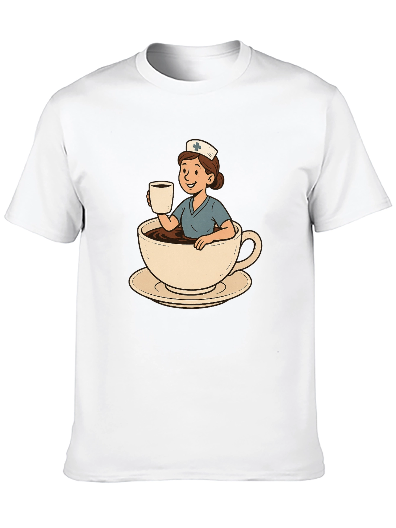 Black Nurse Coffee Cup Graphic Tee view 10