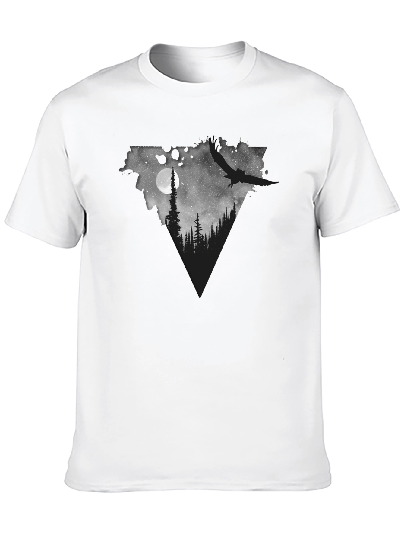 Black Nature's Nightscape Black Graphic Tee view 10