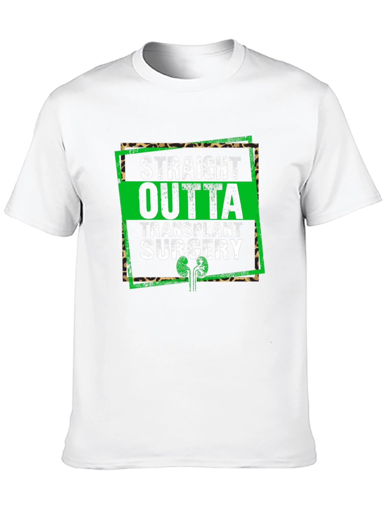 Black Straight Outta Transplant Surgery Graphic Tee view 10