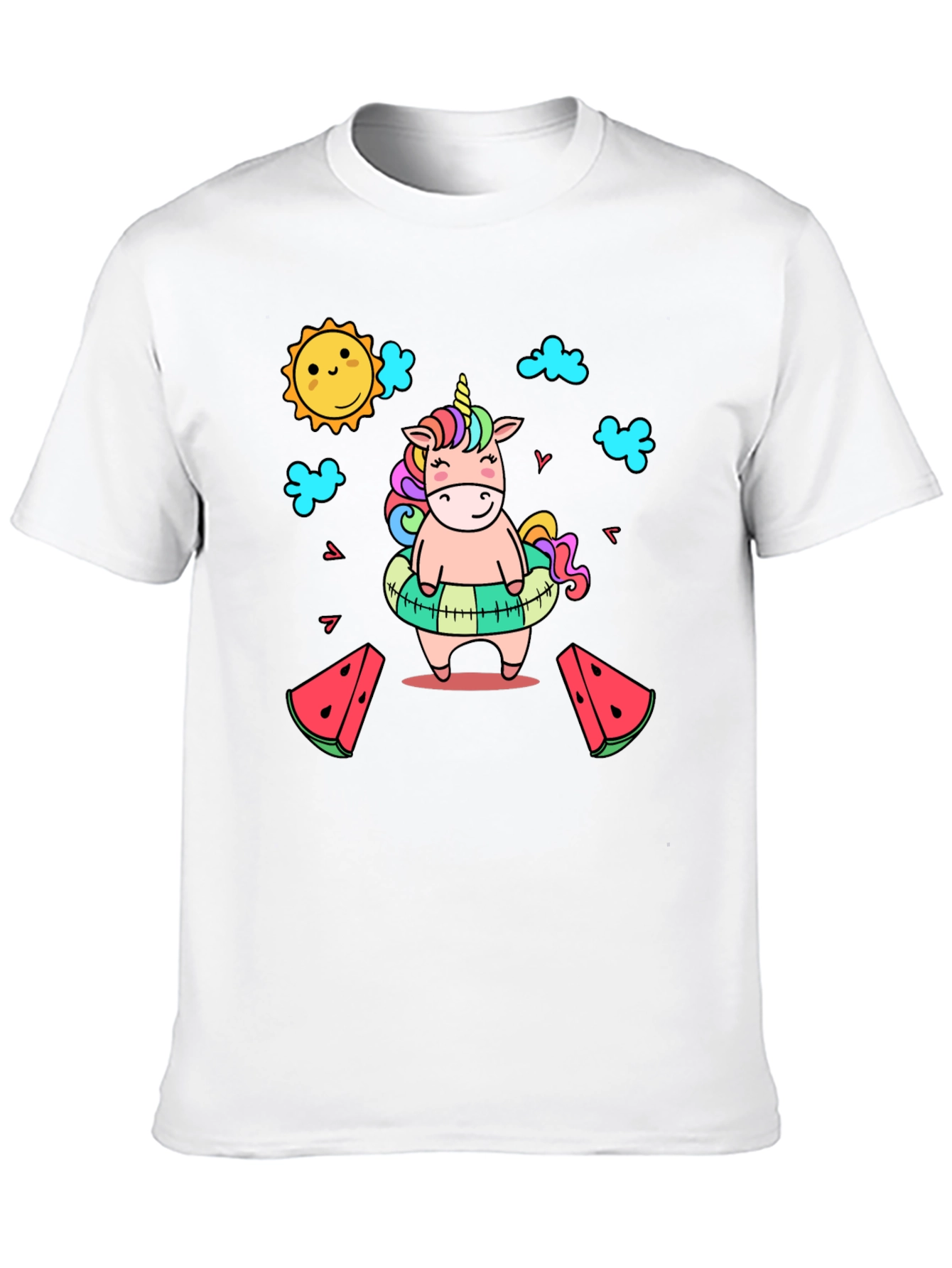 Black Unicorn Summer T-Shirt - Black Cotton view 10